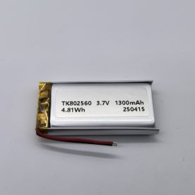 TK802560 3.7V 1300mAh聚合物锂电池